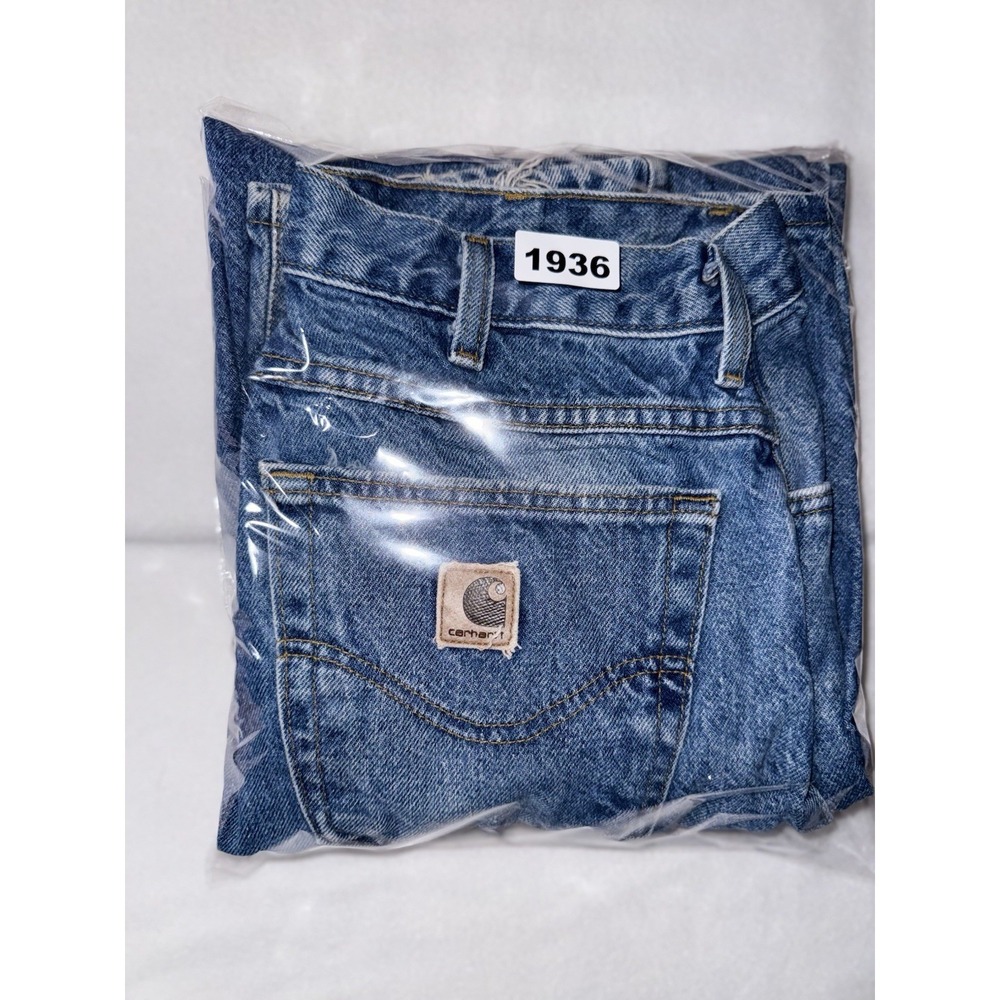 VTG Carhartt - Men's Size 32 Blue Denim Faded Distressed Broken In Jeans No Tag - Picture 16 of 16
